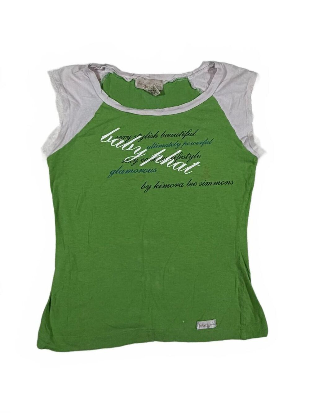 Y2K Vintage Baby Phat Green Women's Baby Tee Size S
